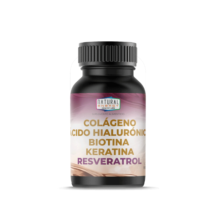 COLAGENO NATURAL E.AC.HIAL.BIOT.KER.RESV.60CAP.