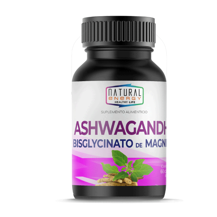 ASHWAGANDHA,BISGL.MAGN.NATURAL E.800MG.60CAP.