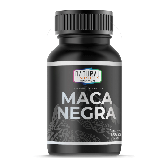 MACA NEGRA NATURAL ENERGY 500MG.120CAP.
