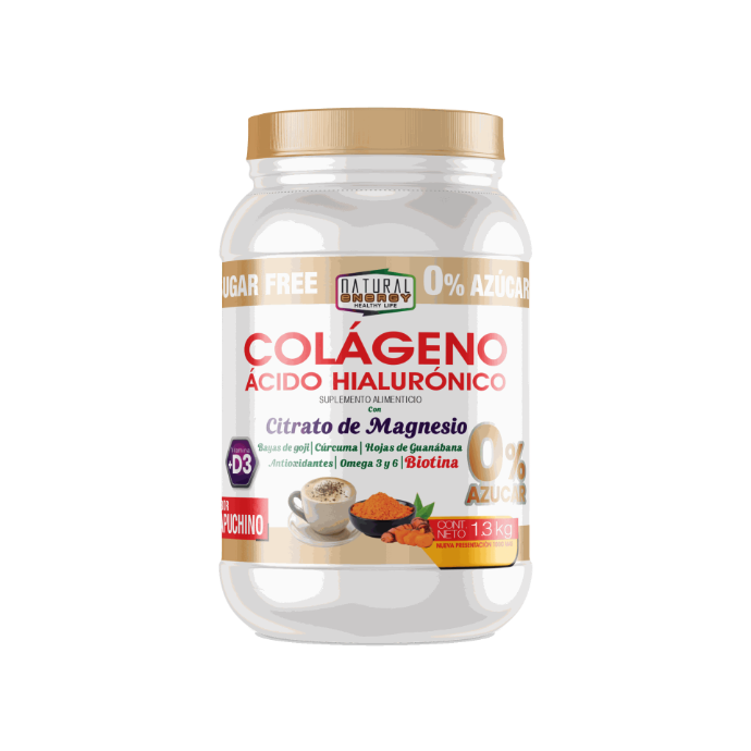 COLAGENO NATURAL E.0% AZUCAR CAPUCHINO 1.3KG.